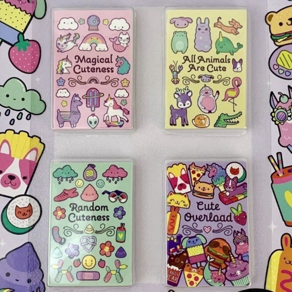 Mini Miniature Sticker Book Library 200+ Stickers Magical Cuteness Animals NEW